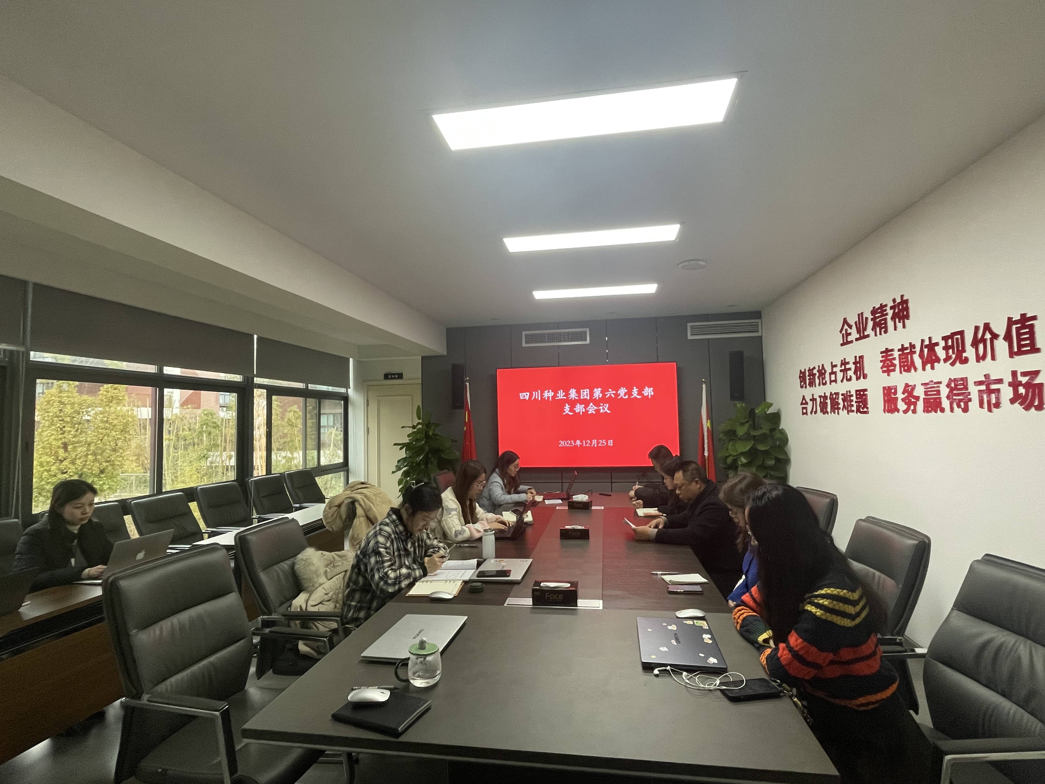 太阳集团tyc539第六党支部召开党员大会暨“支部书记讲党课”活动